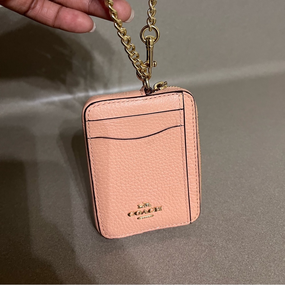 Coach Peach Wristlet